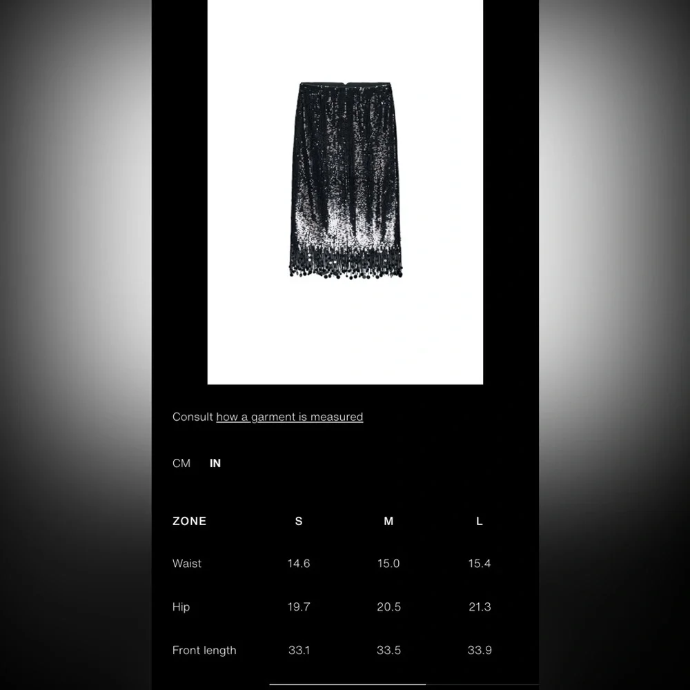 ZARA SEQUIN LONG SKIRT ZW COLLECTION - Picture 17 of 17